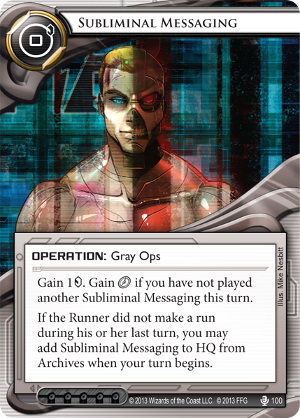 Android Netrunner Subliminal Messaging Image