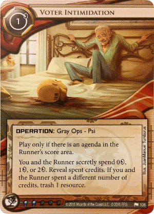 Android Netrunner Voter Intimidation Image